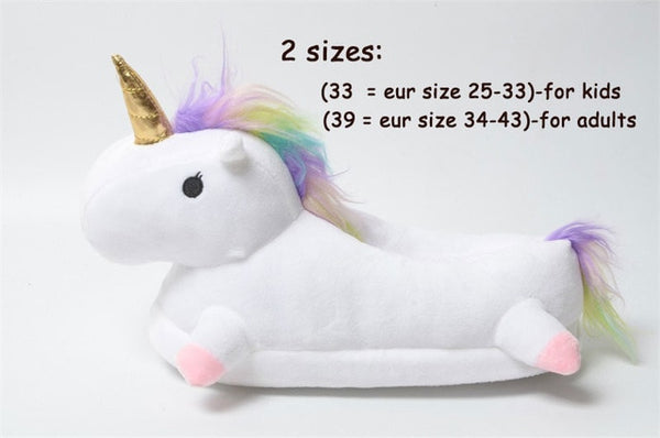 Unicorn Slippers Cartoon Animal Claw Kigurumi Onesies Pajama Shoes Kid Adult Kawaii Funny Paws Casual Cosplay Prop Party Wear