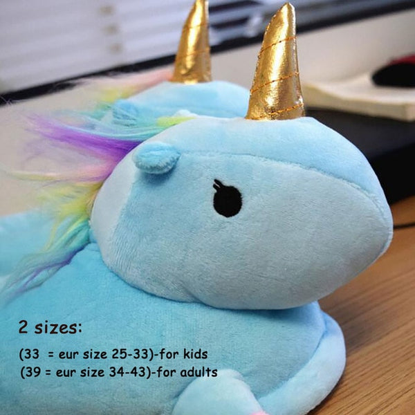 Unicorn Slippers Cartoon Animal Claw Kigurumi Onesies Pajama Shoes Kid Adult Kawaii Funny Paws Casual Cosplay Prop Party Wear